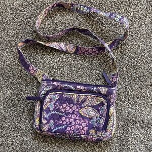Vera Bradley Purple and Pink Patterned Crossbody Bag